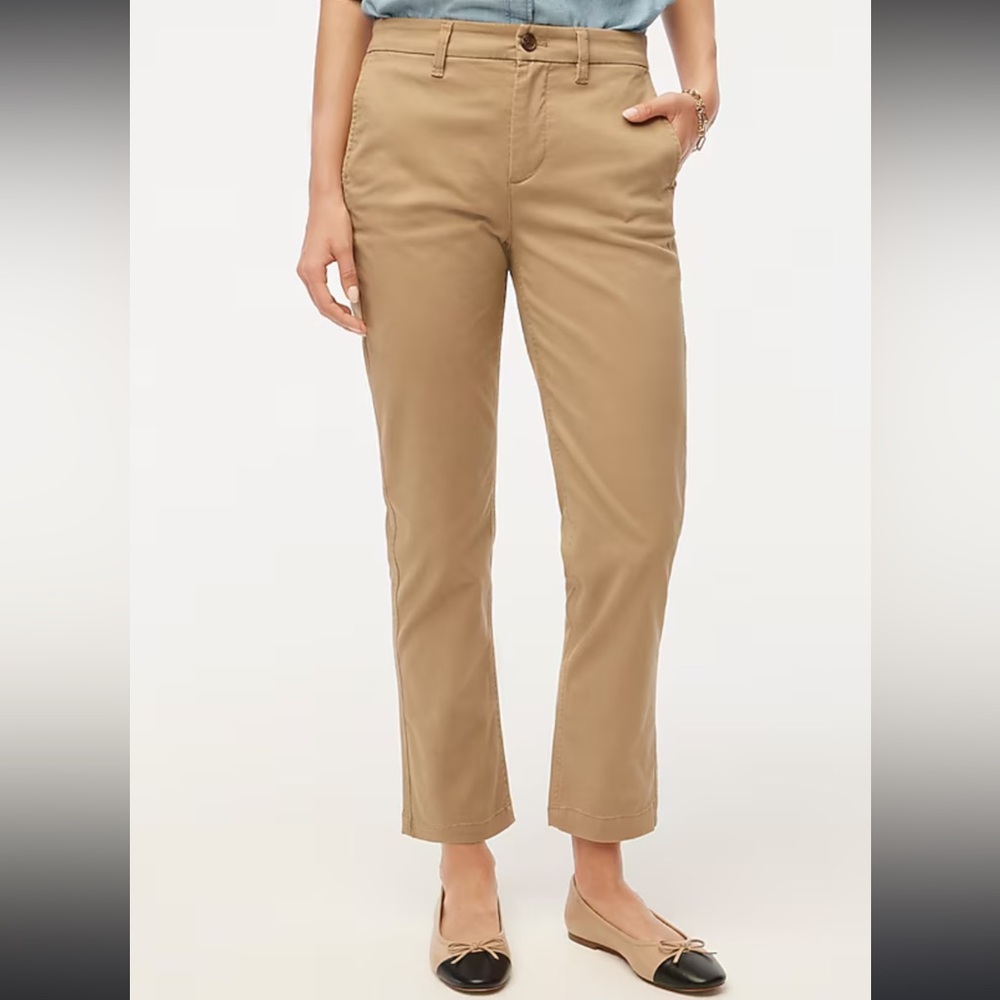 JCrew Girlfriend Tan Chino Pants 8